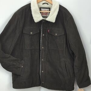 Levi's Olive Sherpa-Lined Jacket for Men